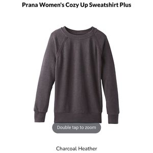 EUC Prana Cozy Up Sweatshirt - Sz LG - Charcoal Gray